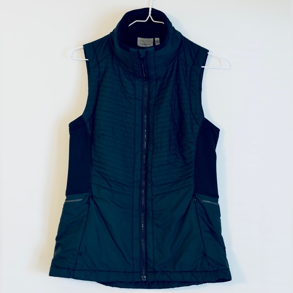 Athleta Black Quilted Vest Small